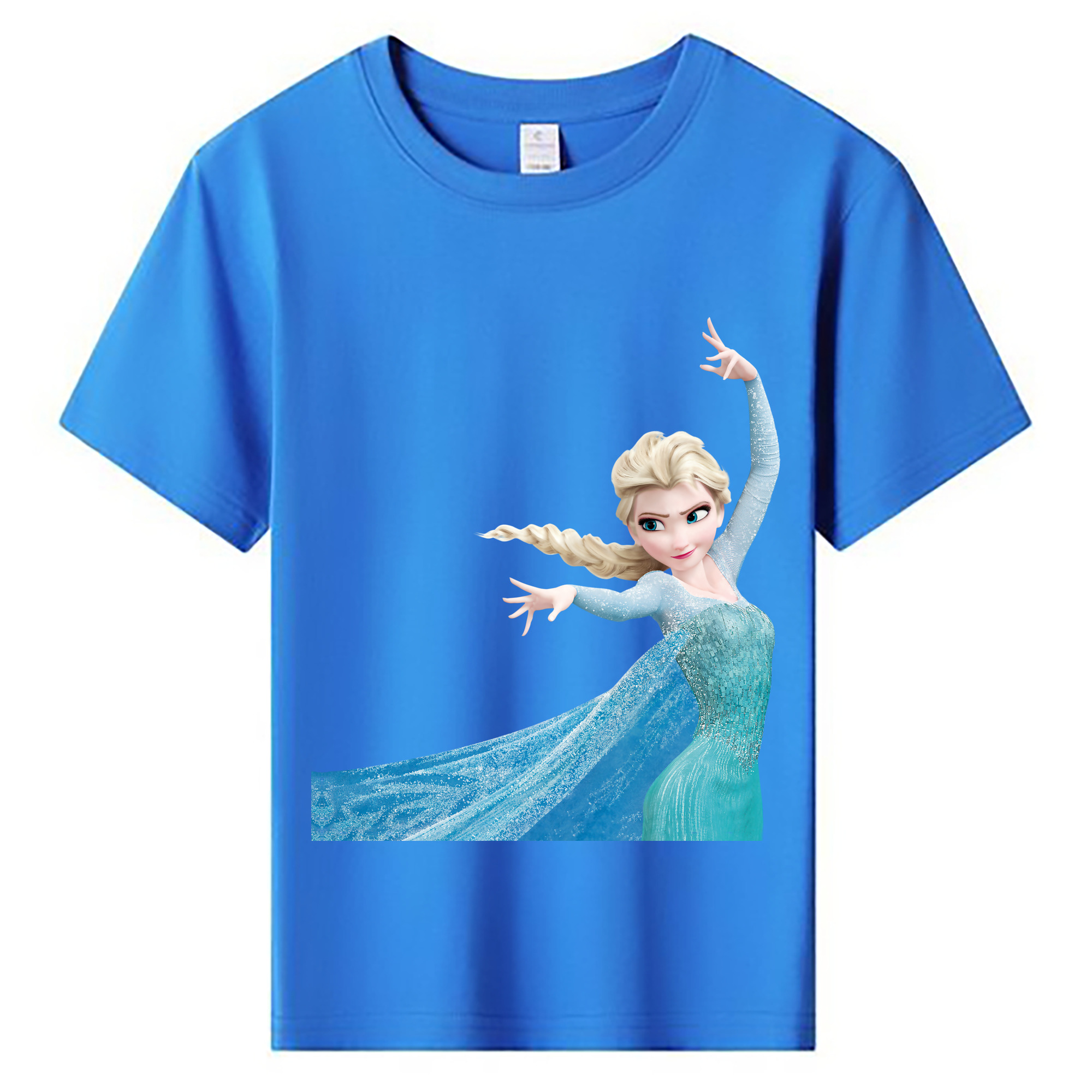 （画像用） アナと雪の女王 アンナ エルサ Frozen Anna Elsa 綿100％キッズTシャツ（フロントプリント）